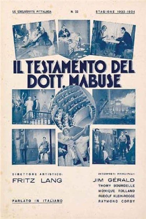 Poster for Il testamento del dottor Mabuse